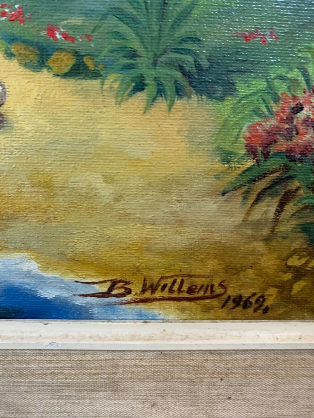 photo for sale Baron Bernard Willems ‘Why Prejudice?” Painting Signed & Dated 1969