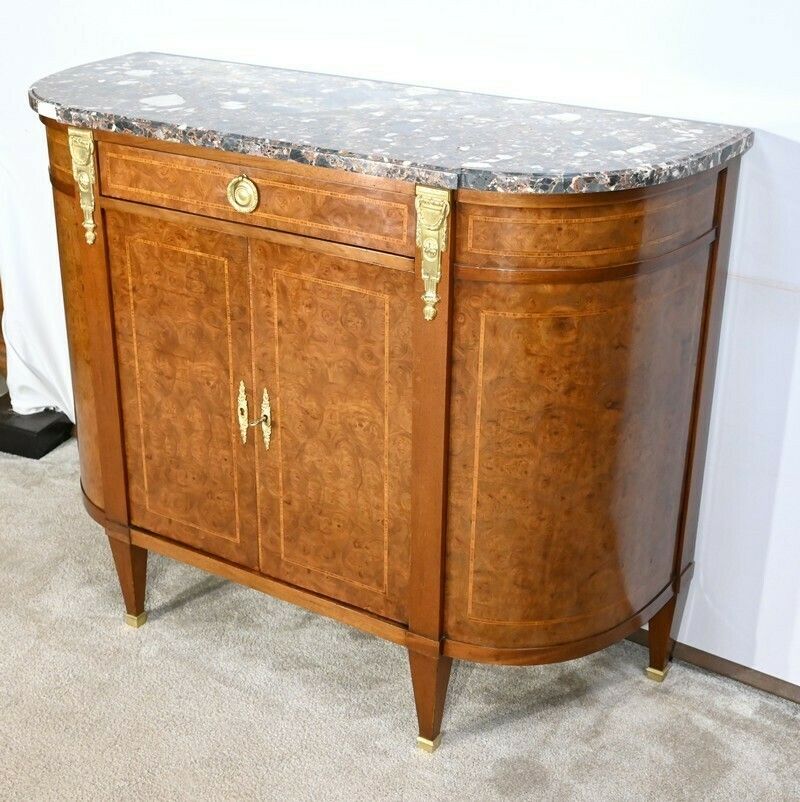 Buffet In Thuya Burl And Mahogany, Louis XVI Style – 2nd Part 19th Century photo for sale