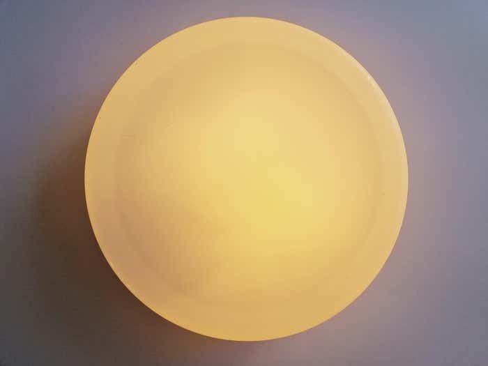 Large Midcentury Flush Mount Milk Glass, Rzb Leuchten, Germany, 1970s photo vintage