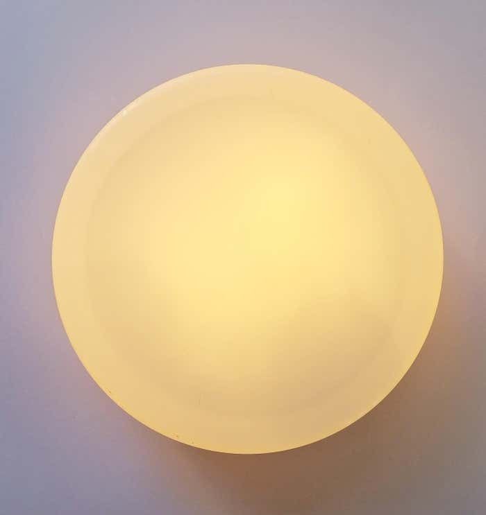 226.0 Large Midcentury Flush Mount Milk Glass, Rzb Leuchten, Germany, 1970s photo