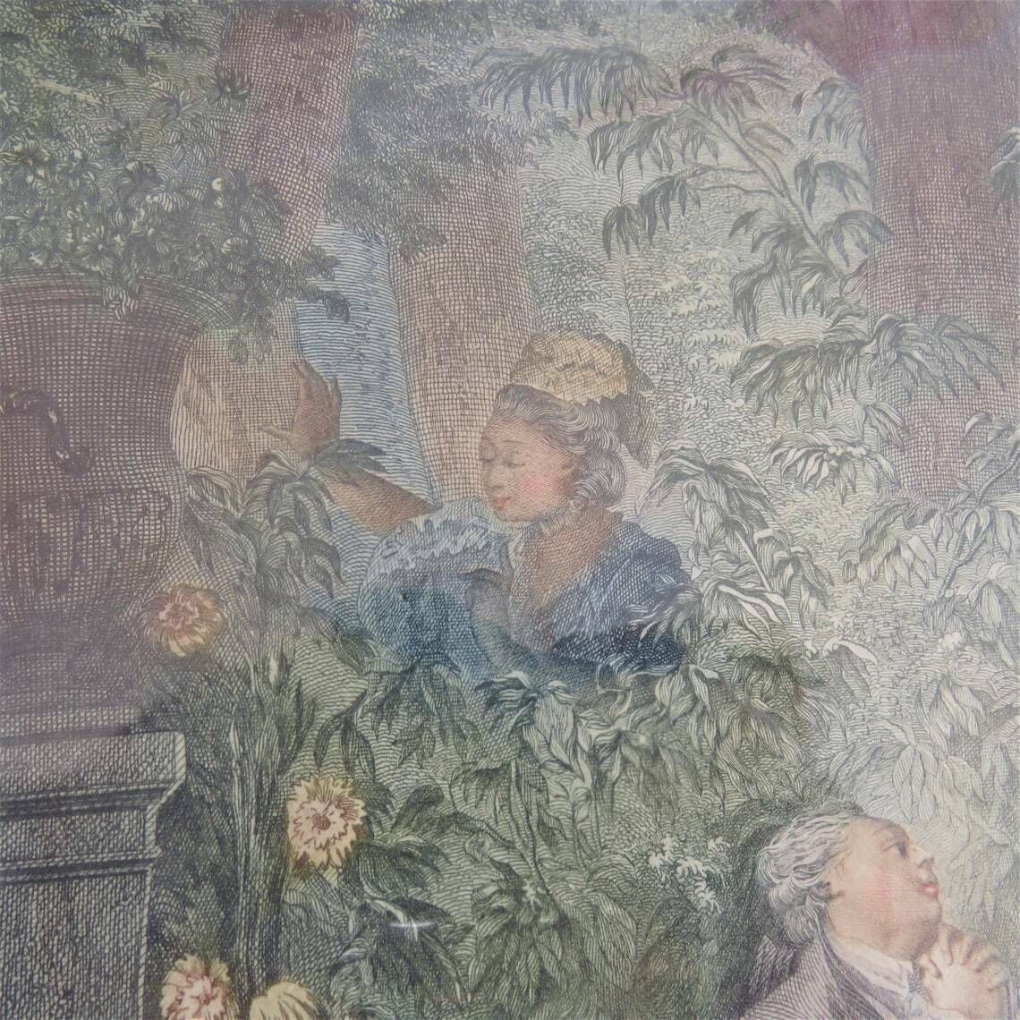 Antique Colored Etching After Moreau Le Jeune Title Oui Ou Non From The Monument Of Physical And Moral Costume photo 200.0