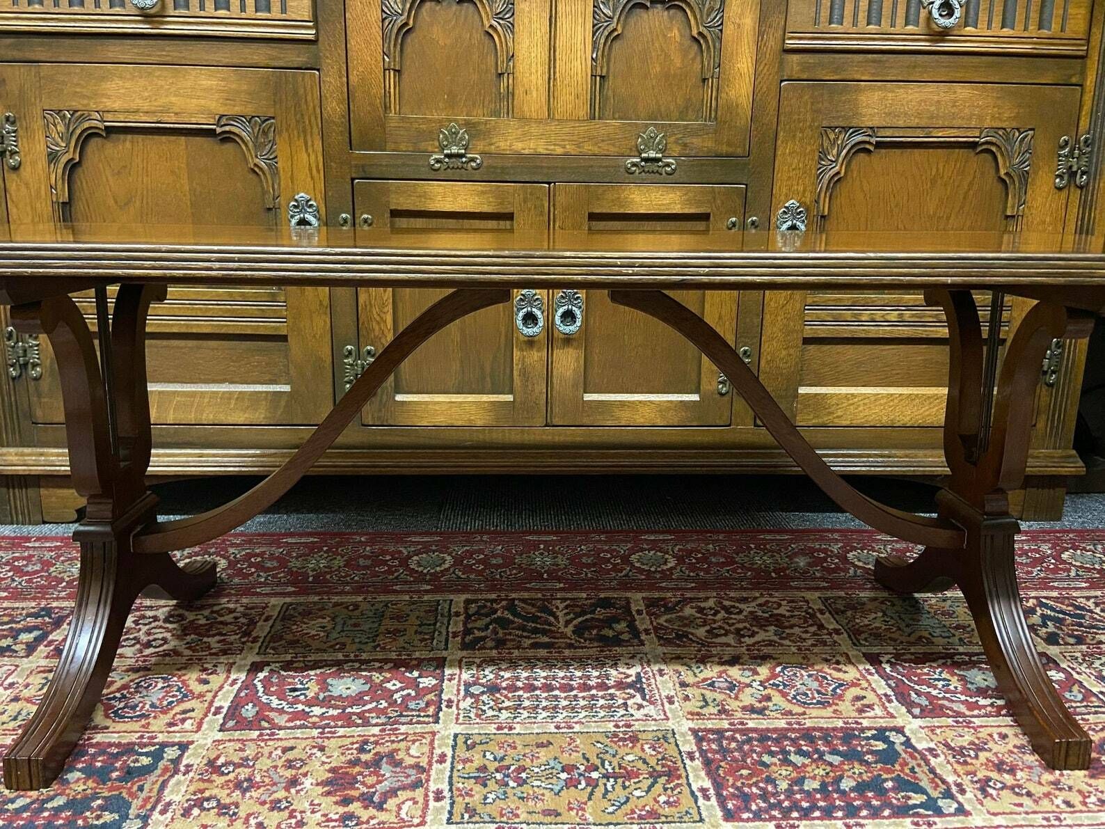Vintage Mid Century Coffee Table / Regency Style Sheraton Revival photo furniture