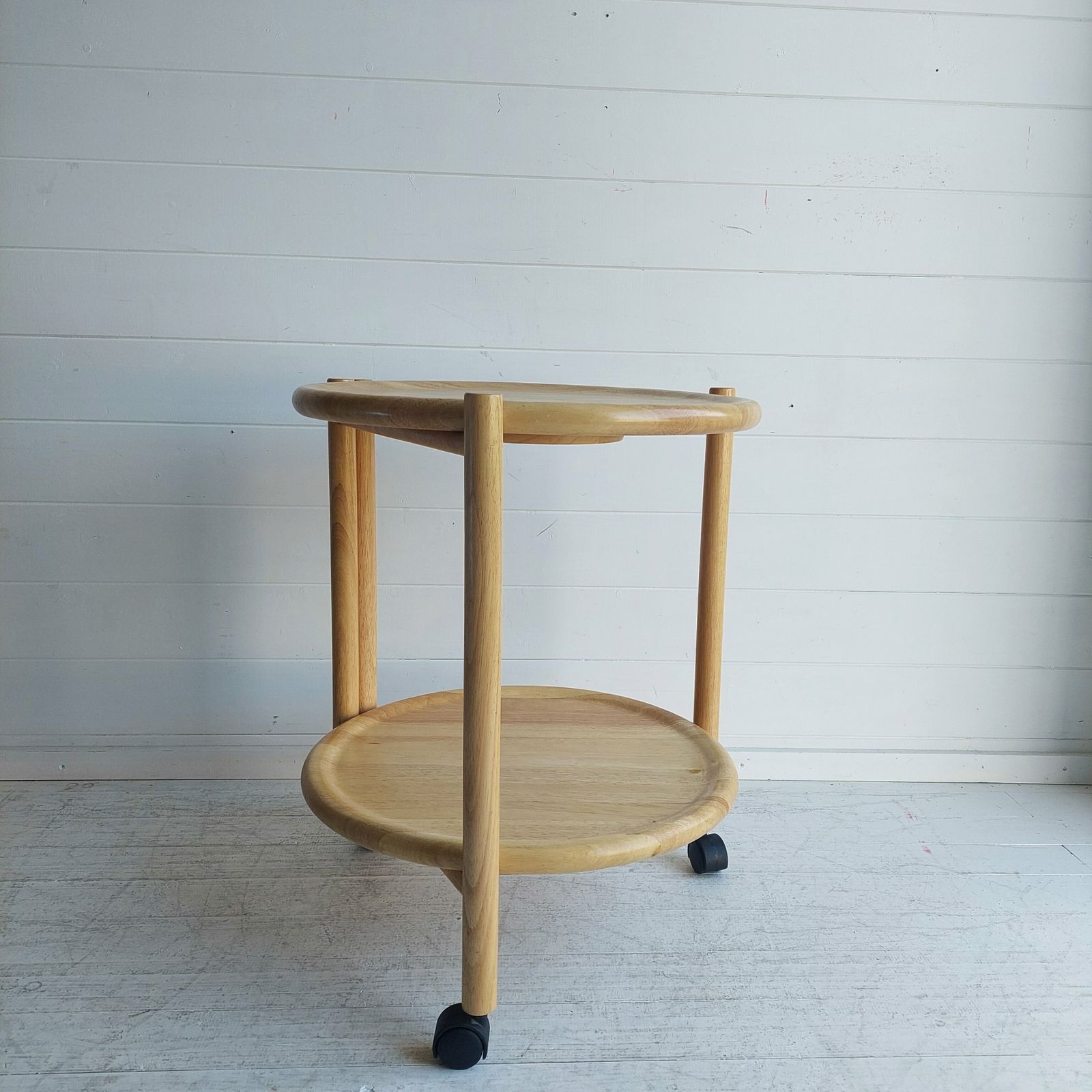 Mid Century Dansk Jens Quistgaard Danish 2 Tier Round Trolley Lazy Susan 70s photo vinterior