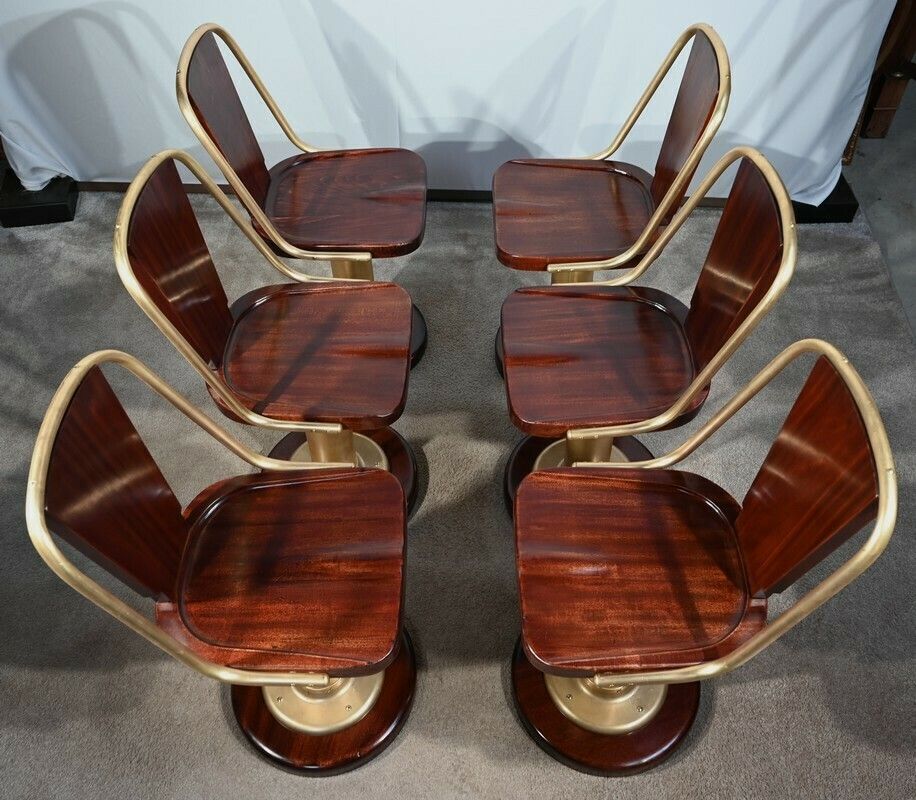 photo for sale Rare Suite Of Six Liner Chairs, England – Early 20th Century