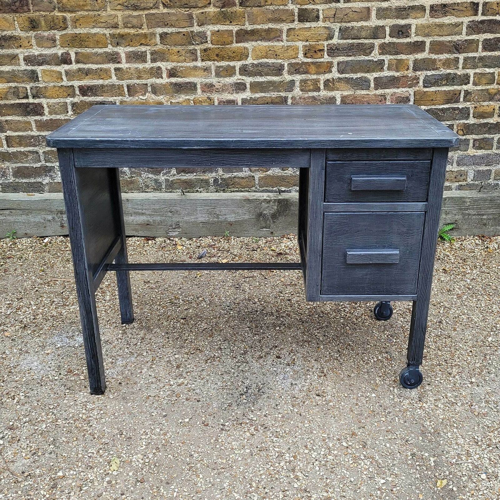 Grey Metal Retro Vintage Industrial Style Desk