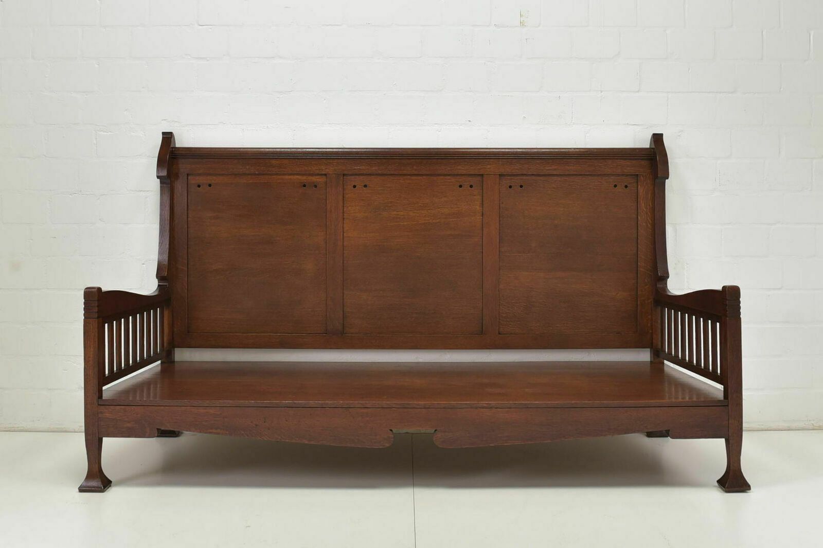 Antique! Daybed Restored Art Nouveau Around 1905 Solid Oak Daybed Lounger Sofa photo furniture