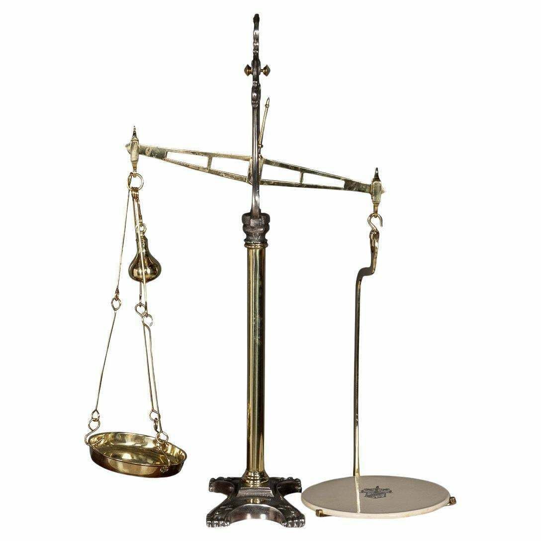 19th Century Victorian Weighing Scales By J White & Son, C.1880