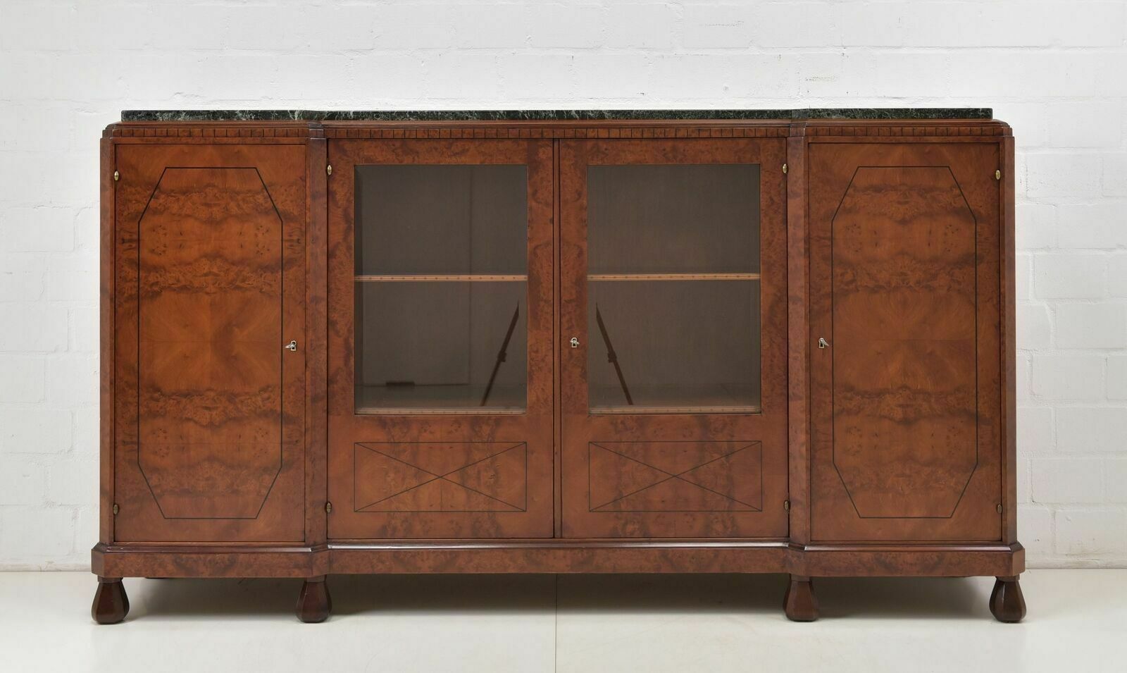 Antique! Xl Showcase Sideboard Restored Art Deco Around 1930 Burl Wood Sideboard photo furniture