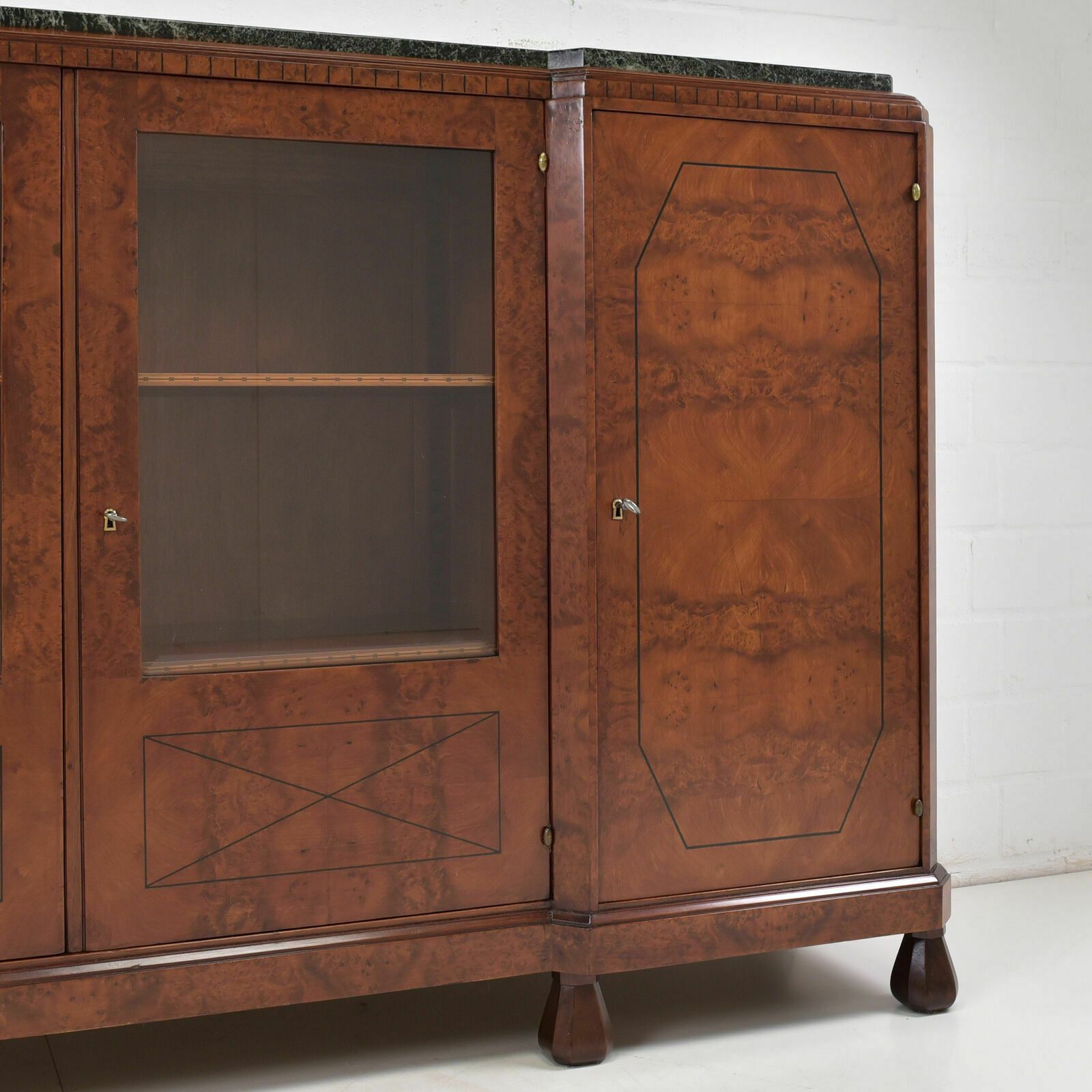 photo for sale Antique! Xl Showcase Sideboard Restored Art Deco Around 1930 Burl Wood Sideboard