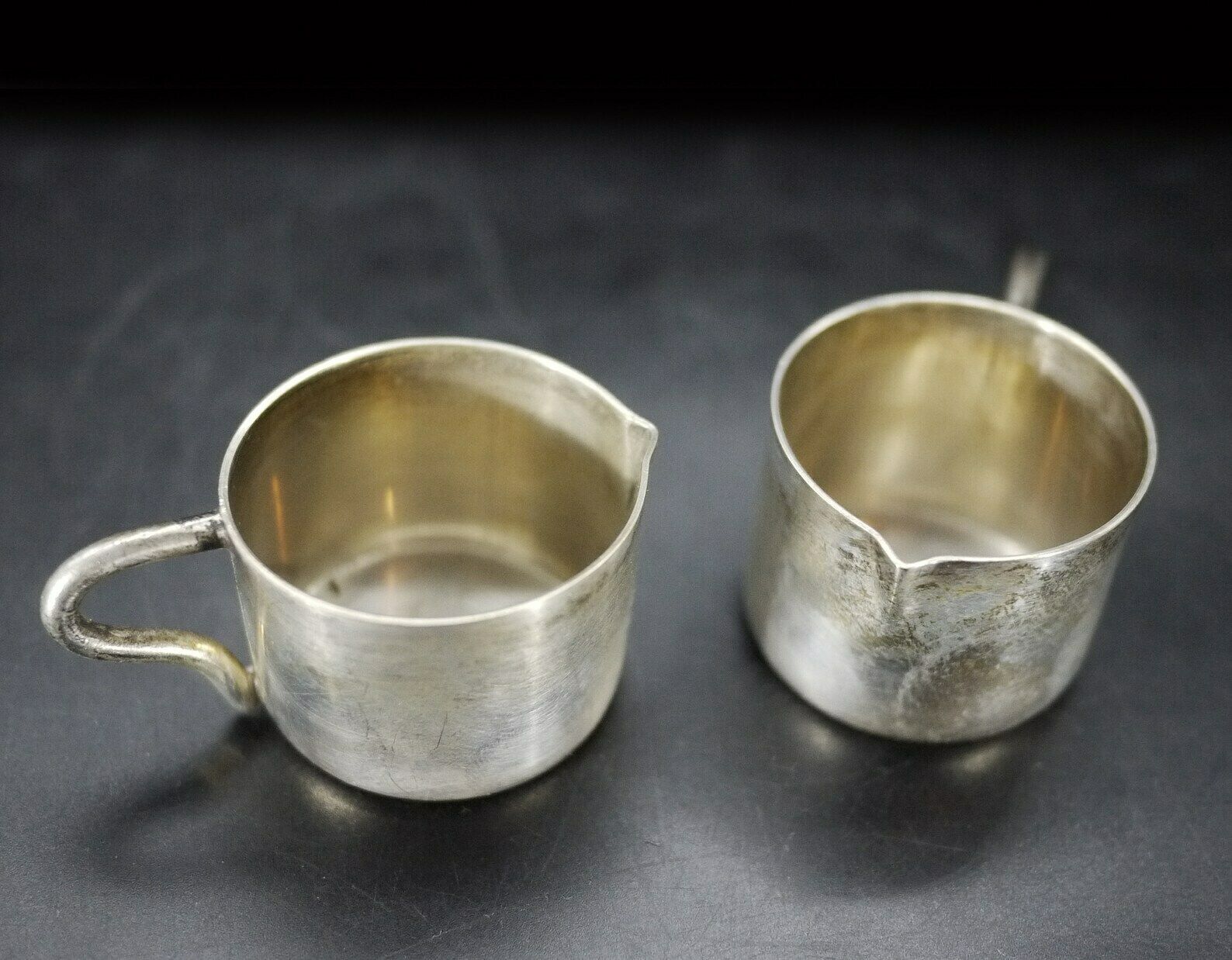 photo for sale French Silver Plate Coffee Cups Filter Set With Tray, S/8
