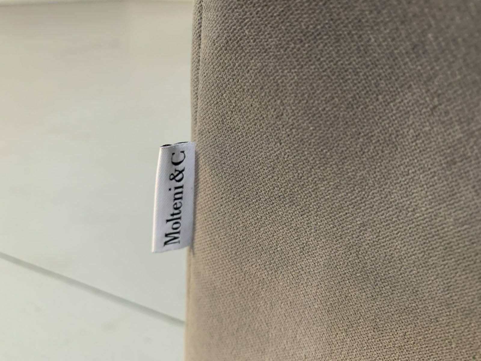 photo for sale Pair Of Molteni & C “Doda” Armchairs & Ottoman – In Dark Grey Alcantara