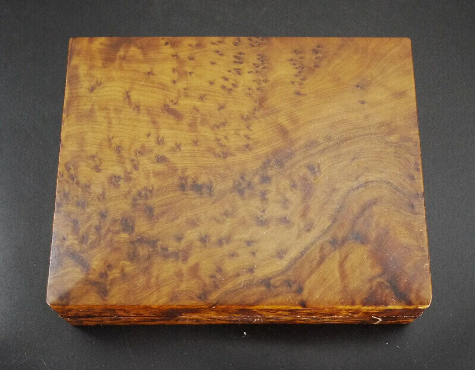 Art Deco Burl Wood Rectangular Lidded Box photo buy