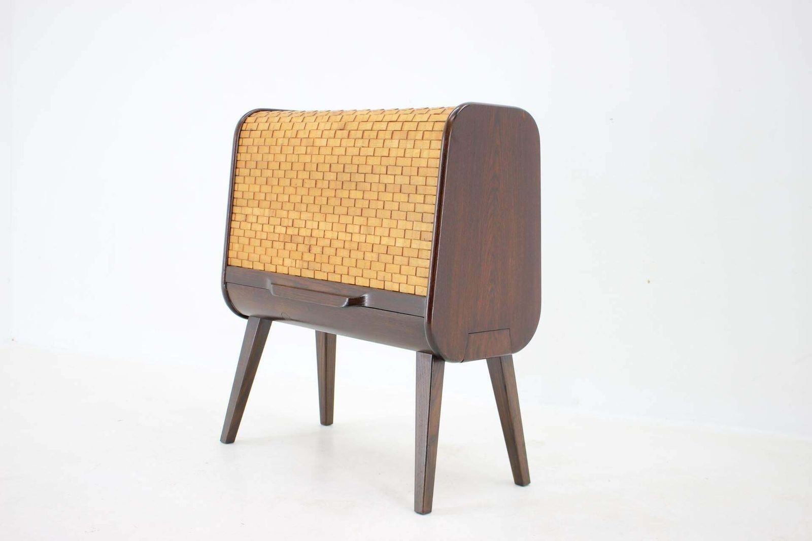 1950s Rare Wooden Bar Cabinet, Czechoslovakia photo for sale