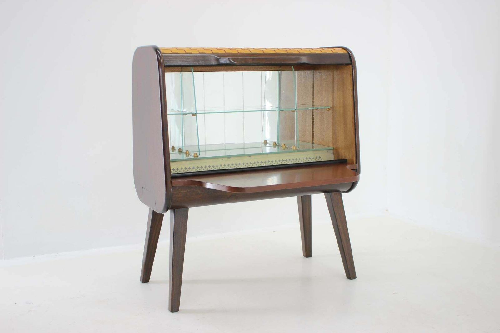 1950s Rare Wooden Bar Cabinet, Czechoslovakia photo buy