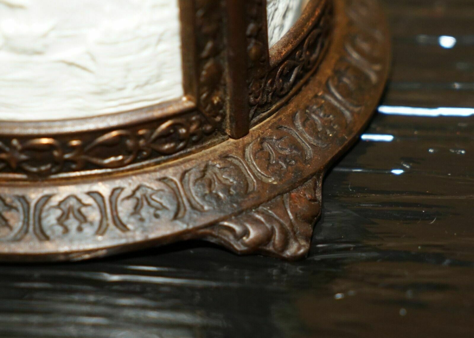 photo furniture Antique Roman Grand Tour Bronzed Candle Lamp Restored To Use As A Table Lamp