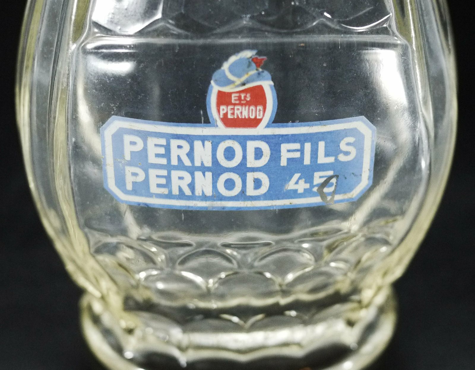 1940s French Pernod Fils Glass Water Decanter photo Home Decor