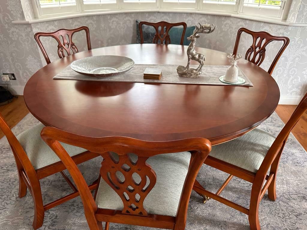 1995.0 Dining Table And Chairs   Chippendale Style.  Never Used photo