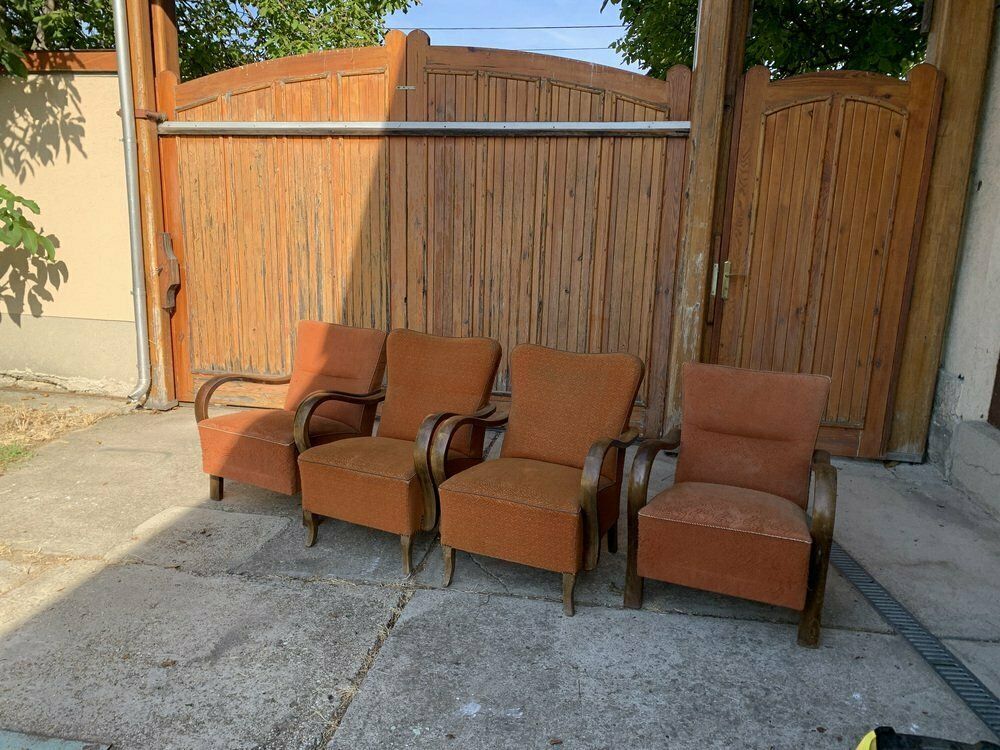 Art Deco Armchairs, 1930s, Set Of 4 photo vinterior