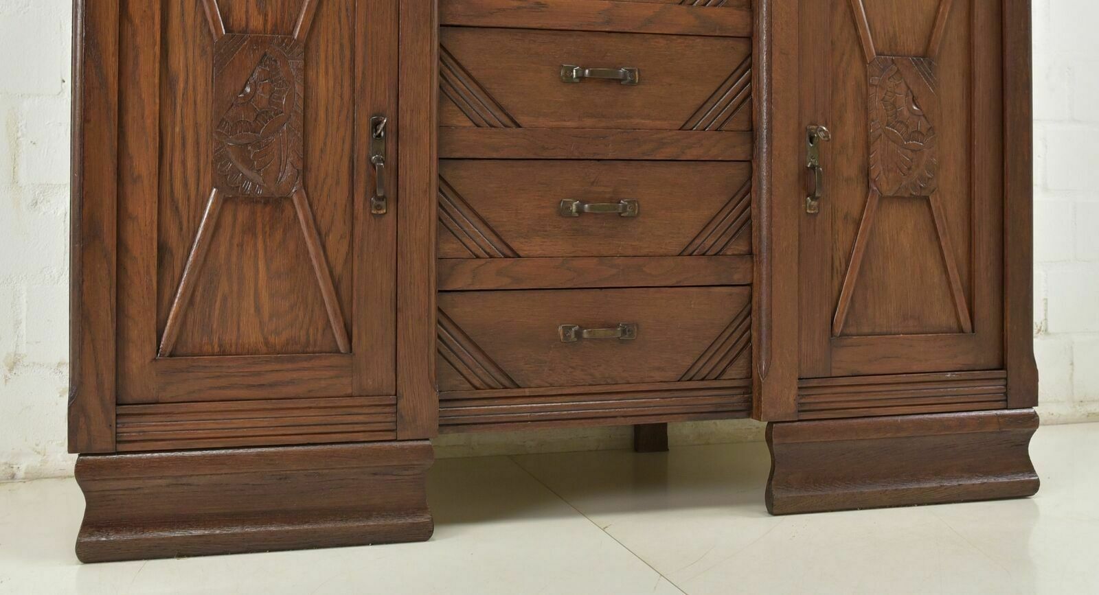 photo for sale Antique! Sideboard Restored Art Deco Around 1925 Oak Chest Of Drawers Sideboard Cabinet