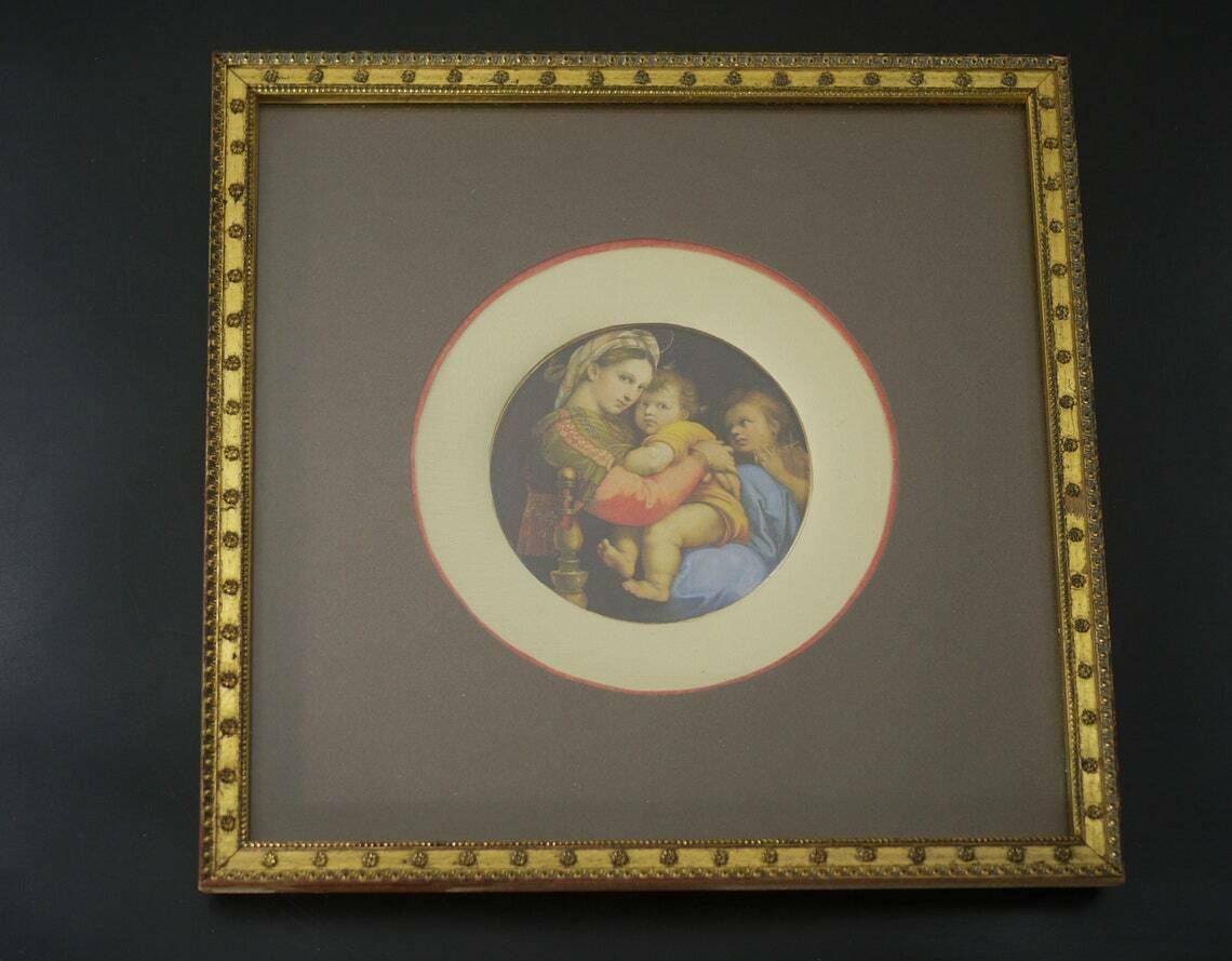 Giltwood Framed Raphael Madonna On The Chair photo furniture