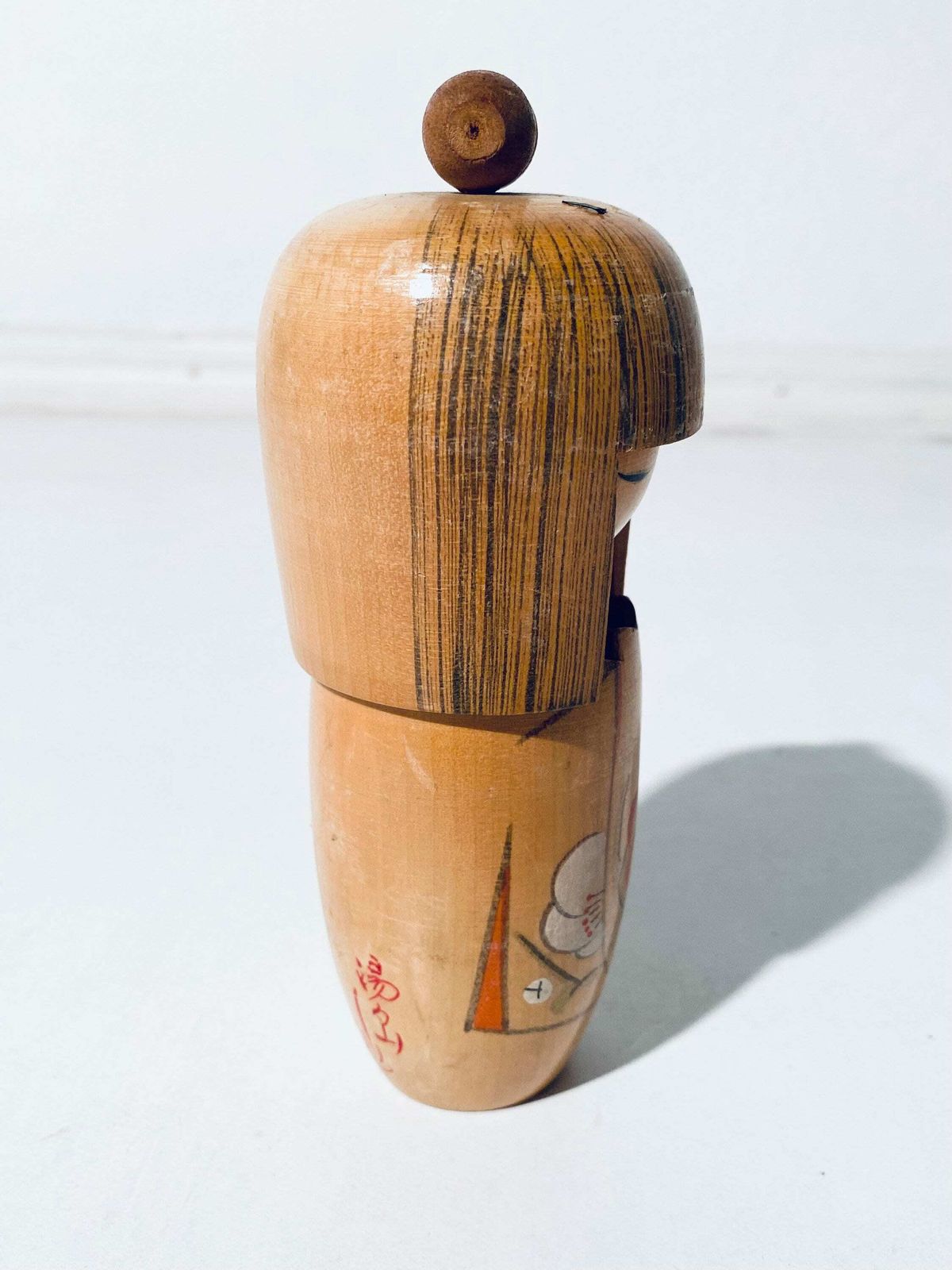 Japanese Kokeshi Doll With Artist Signature Young Girl / Vintage Kojo Tanaka 1950s photo 78.0