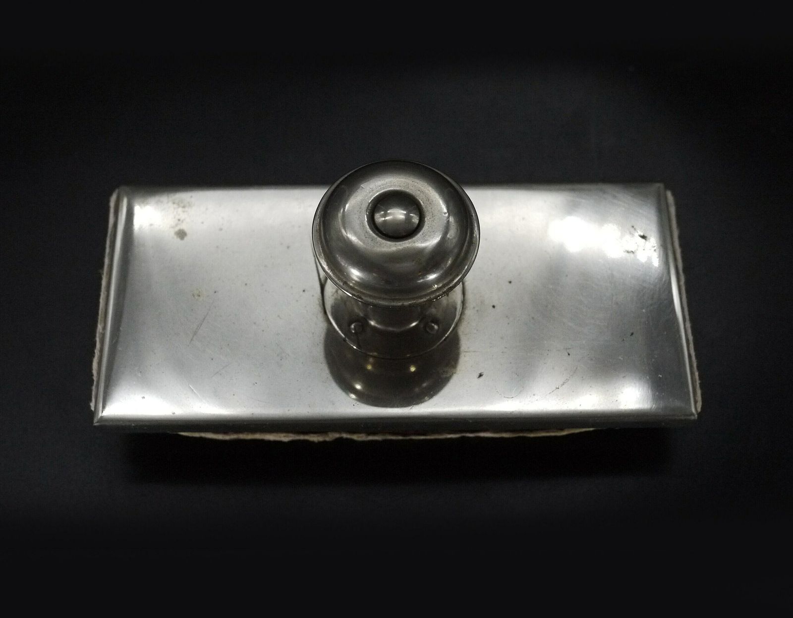 French Art Deco Chrome Ink Blotter photo vintage