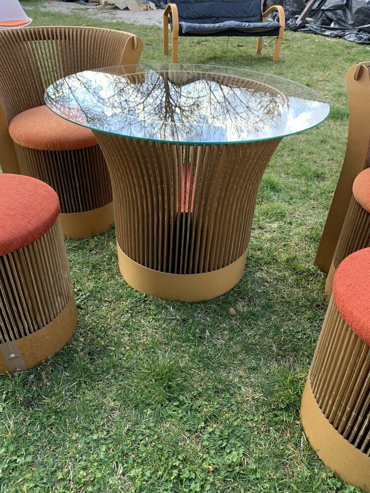 Mid Century Modern Cardboard Set, 2000s, Set Of 5 photo for sale