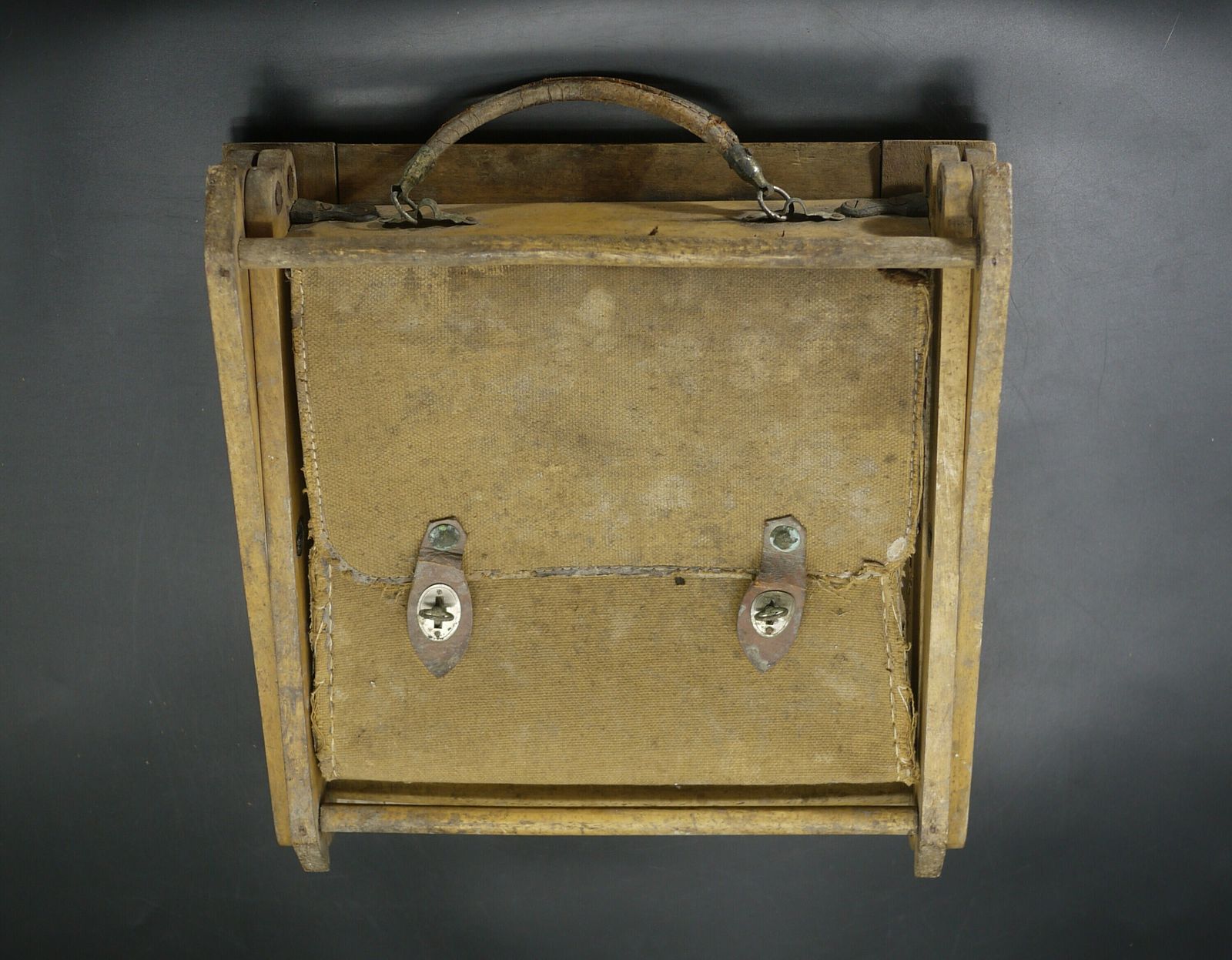 Antique French Artist Stool With Satchel For Painter photo 1085.0