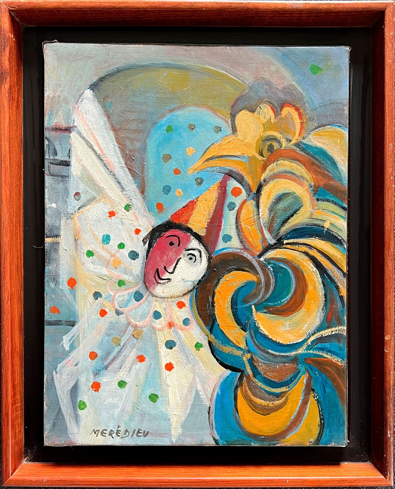 "The Rooster And The White Clown" Van Robert Méredieu