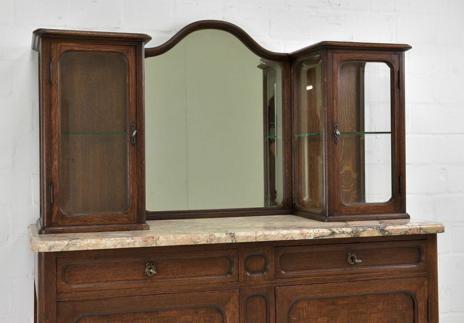 photo furniture Antique! Display Cabinet K Restored Art Deco Around 1925 Oak Sideboard Buffet