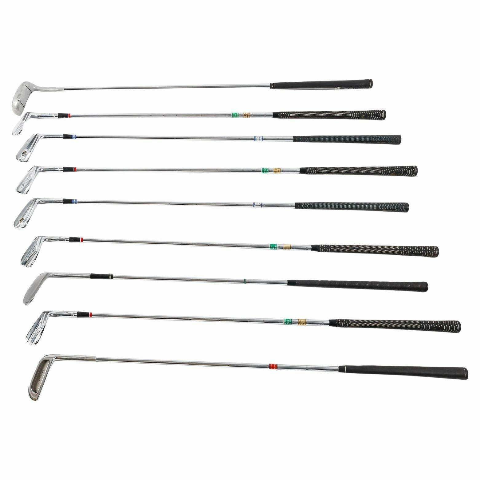 Suite Of 9 Golf Clubs From The 1960s.