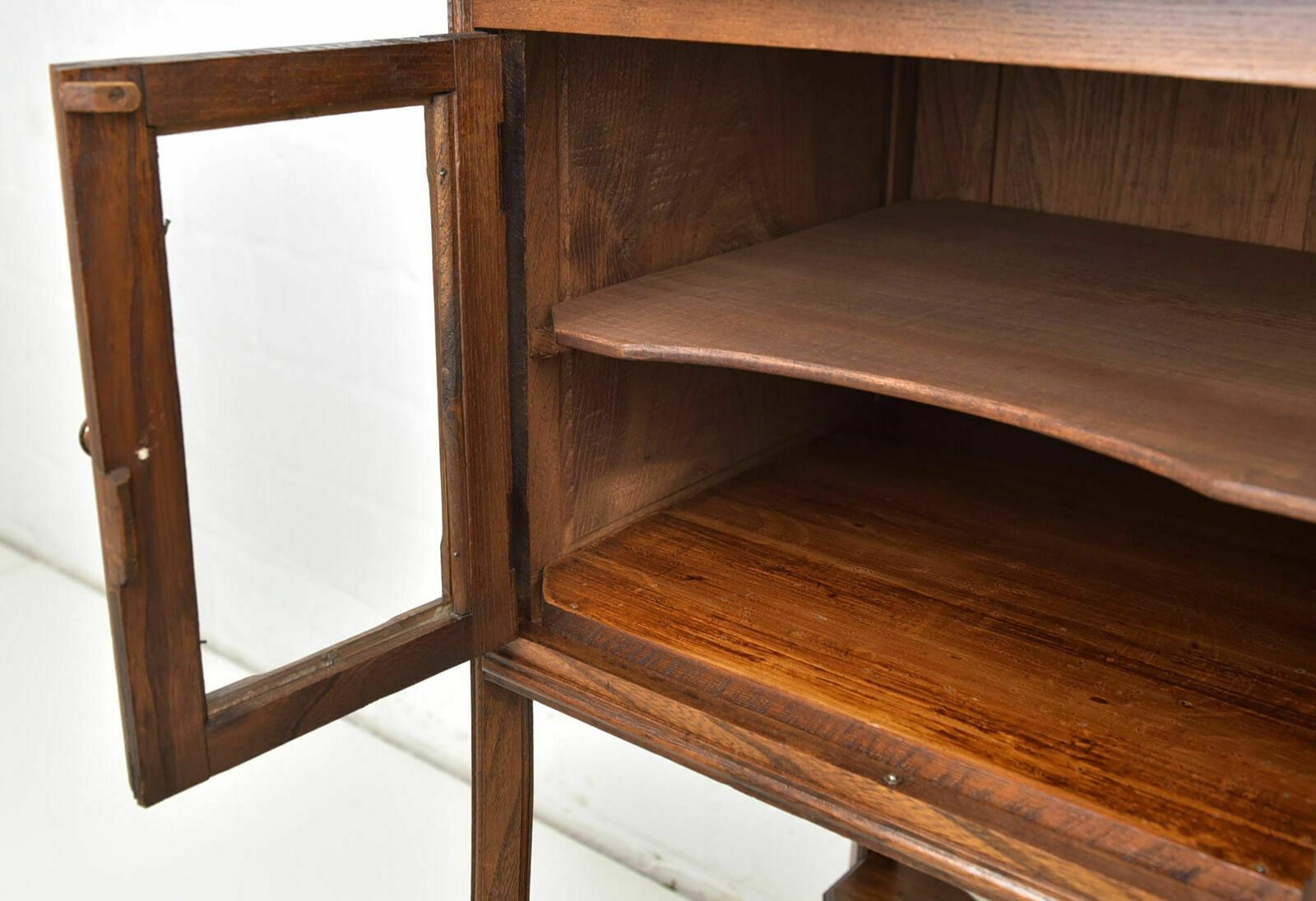 Antique! Small Showcase Restored Art Nouveau Around 1920 Elm Rüster Side Cabinet K photo Furniture