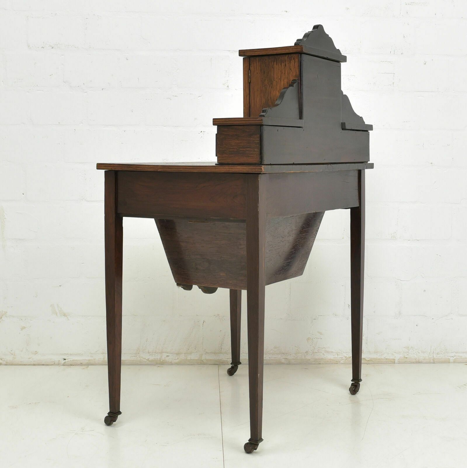 1515.0 Antique! Small Ladies Desk Restored England Rosewood Dressing Table photo
