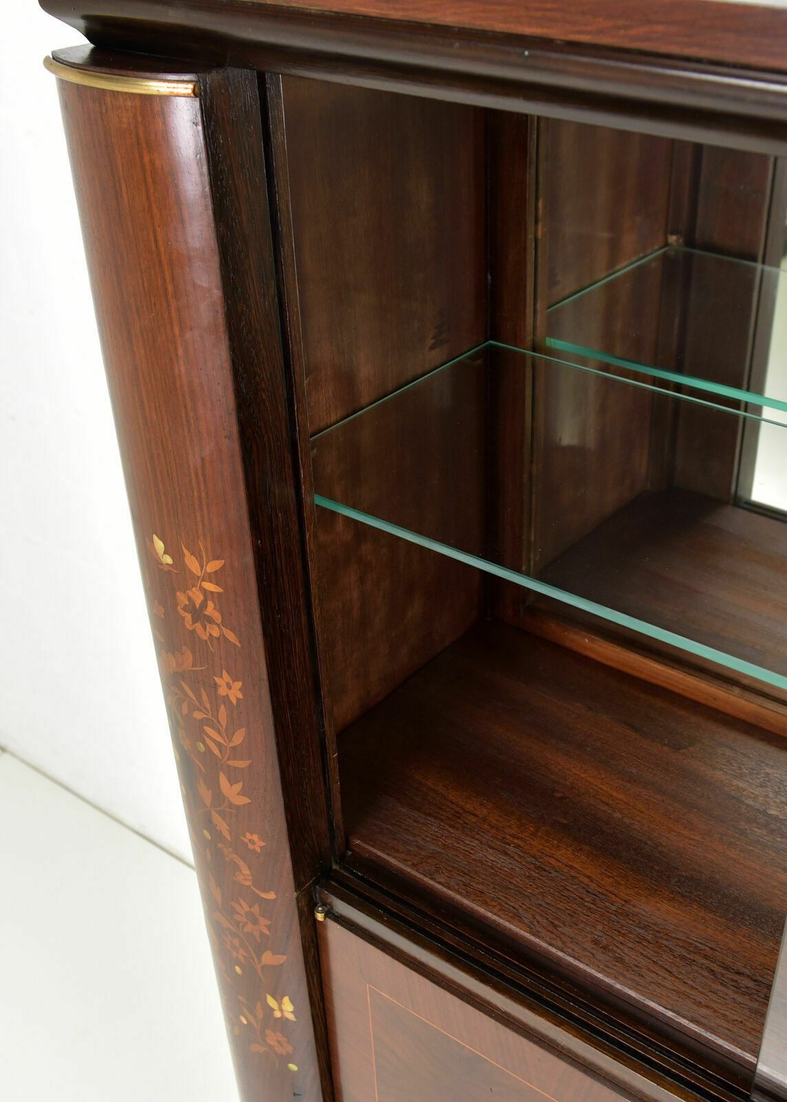 Antique! Display Cabinet Restored Jules Leleu Art Deco Bar Cabinet Mahogany France photo Furniture