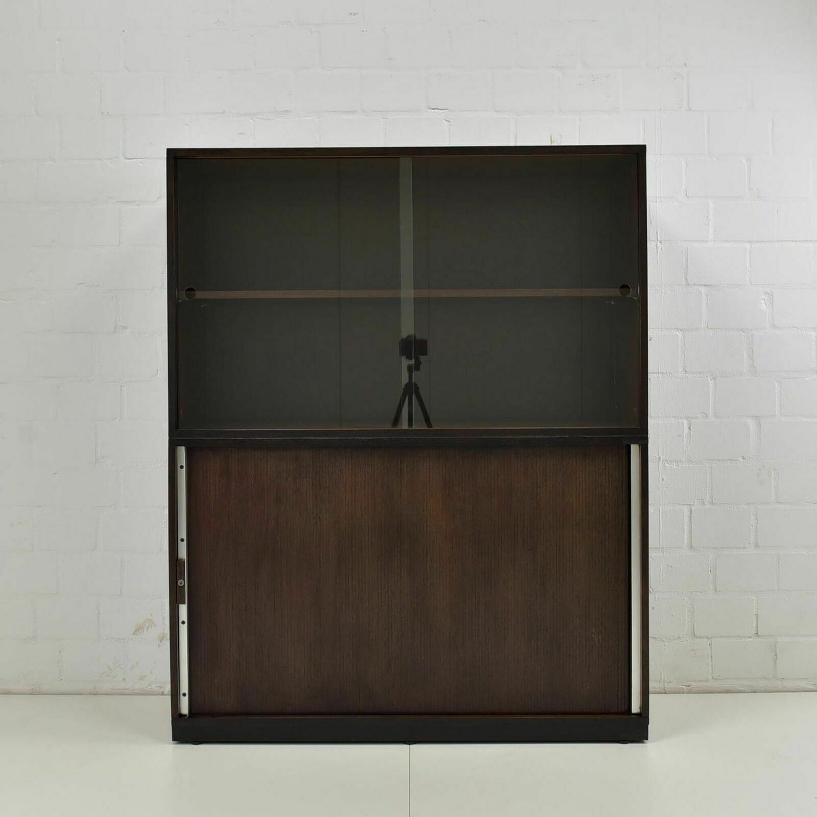 Filing Cabinet Restored Around 1980 Office Cabinet Sliding Doors Showcase Office Vintage photo furniture