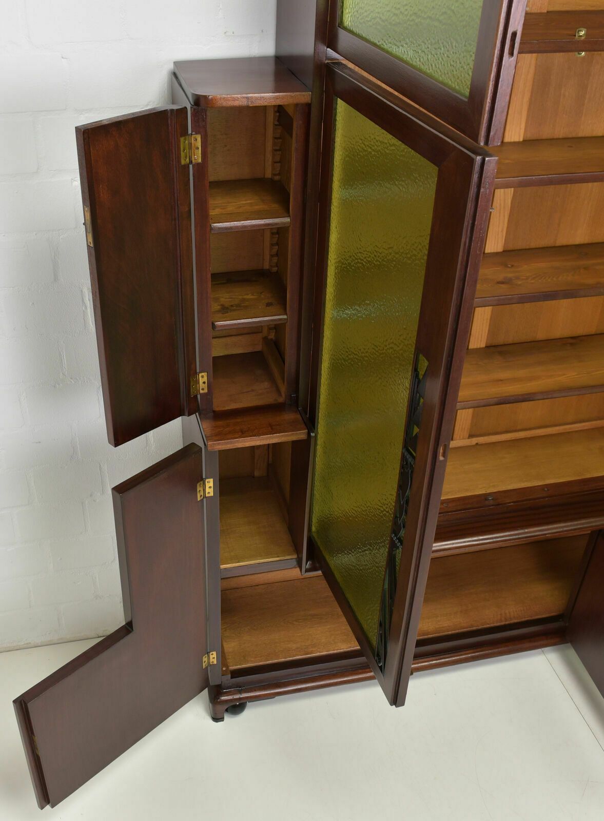 Antique! Large Bookcase Restored Art Deco Around 1925 Display Cabinet K Xl photo Furniture