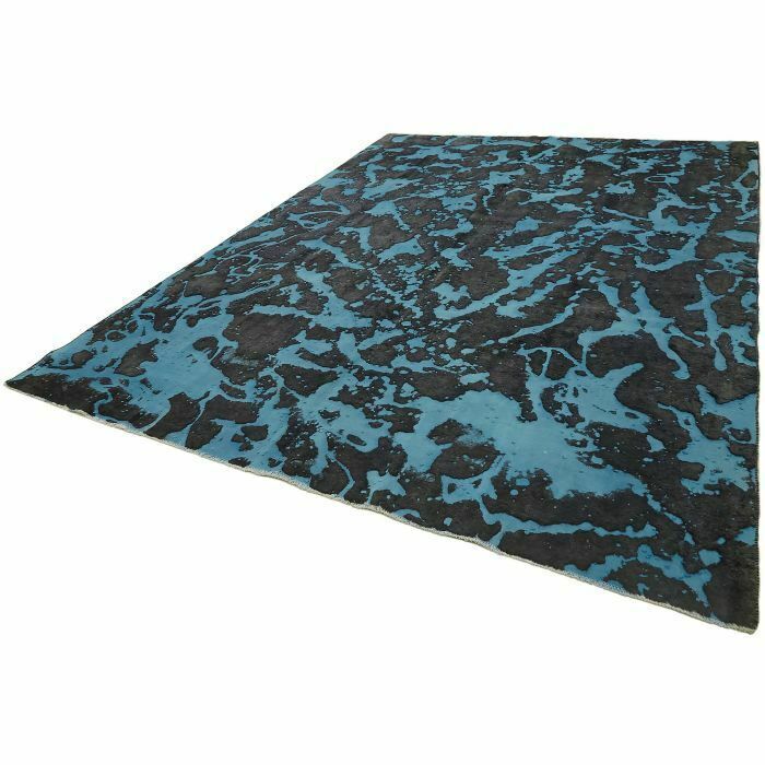 Handmade Blue Overdyed Large Area Rug 280 Cm X 370 Cm photo for sale
