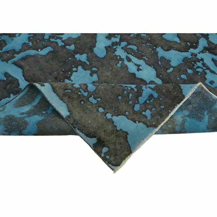Handmade Blue Overdyed Large Area Rug 280 Cm X 370 Cm photo vinterior