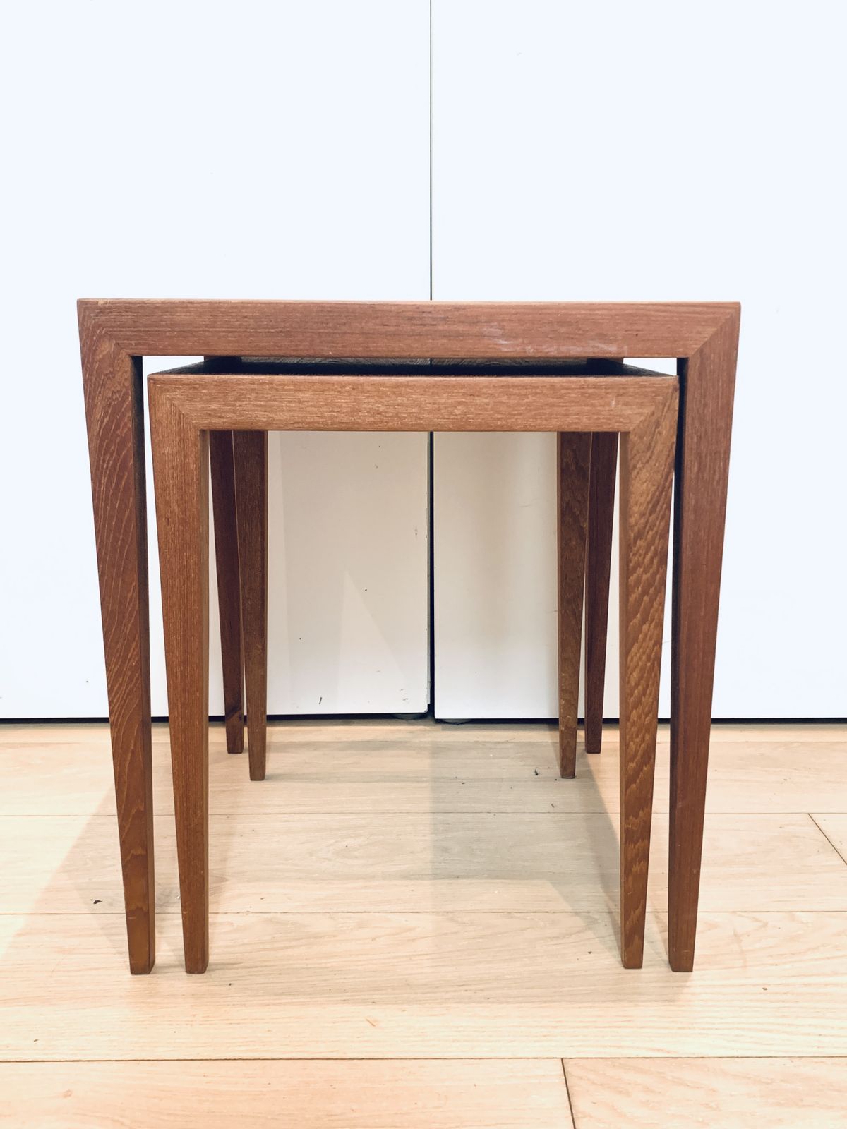 Sevrin Hansen 39a And 39b Nesting Table Set In Teak Danish Mid Century photo Furniture