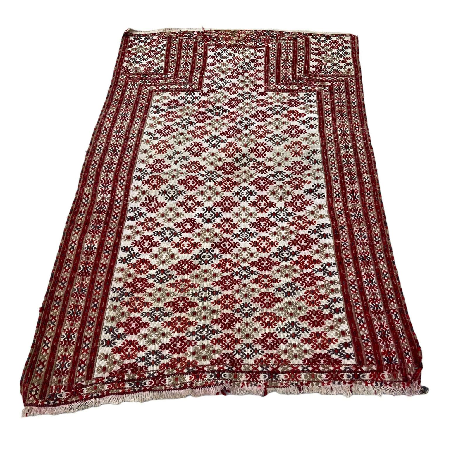 Traditional Turkish Mini Kilim Rug , Vintage Anatolian Turkish Kilim Rug , 105 X 70 Cm photo for sale