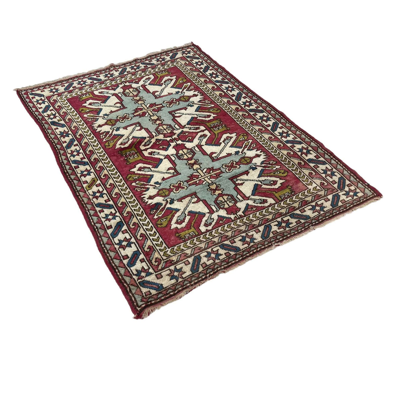 photo furniture Antique Turkish Kars Kazak Rug, 180x 126 Cm