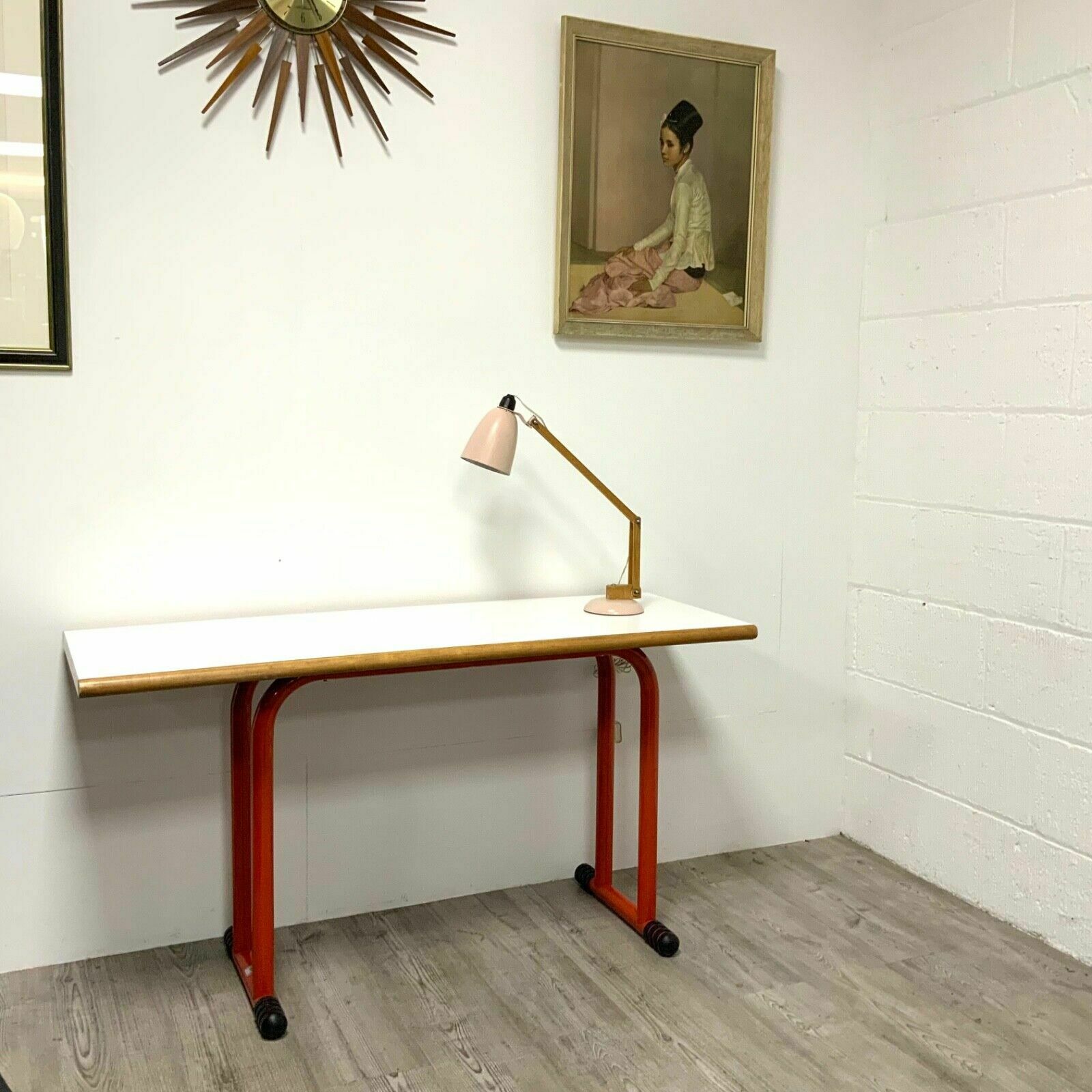 photo furniture Joe Colombo For Bieffeplast White And Orange Desk Italian 1970s Mcm