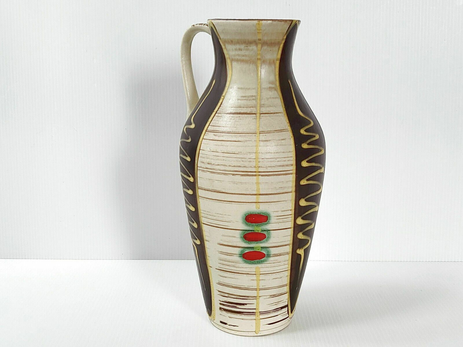 Vase Vintage 1950 Ceramique Allemande Jasba 50s West Germany Retro 50s 1950s photo furniture