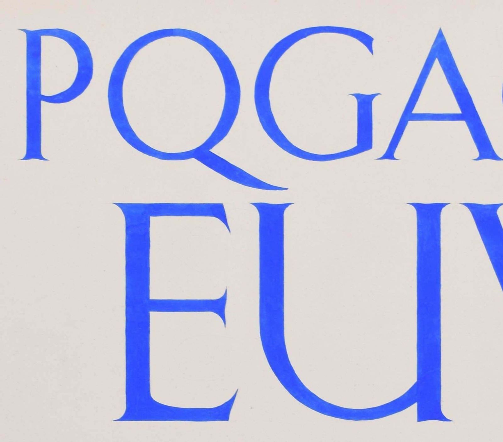 S Clapham Lettering Font Design Blue Watercolour By S Clapham photo furniture