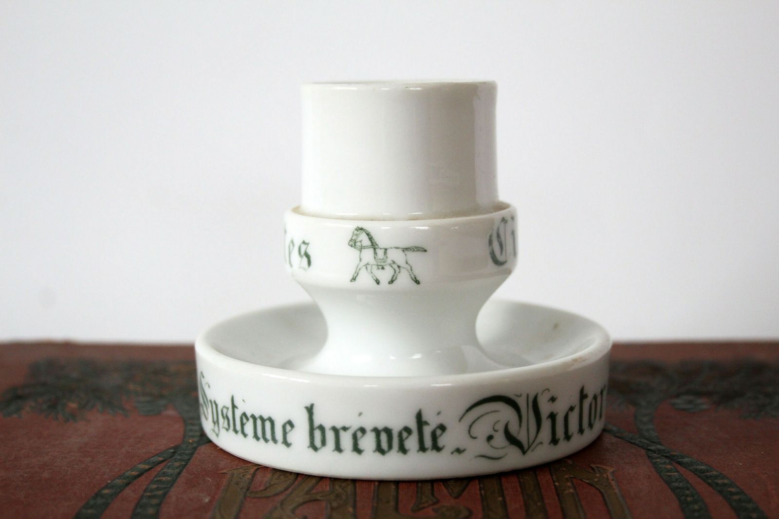 Antique Porcelain Match Holder, Non Striker, Advertisement, Cigars Cigarettes, Brussels Porcelain, Collector photo furniture