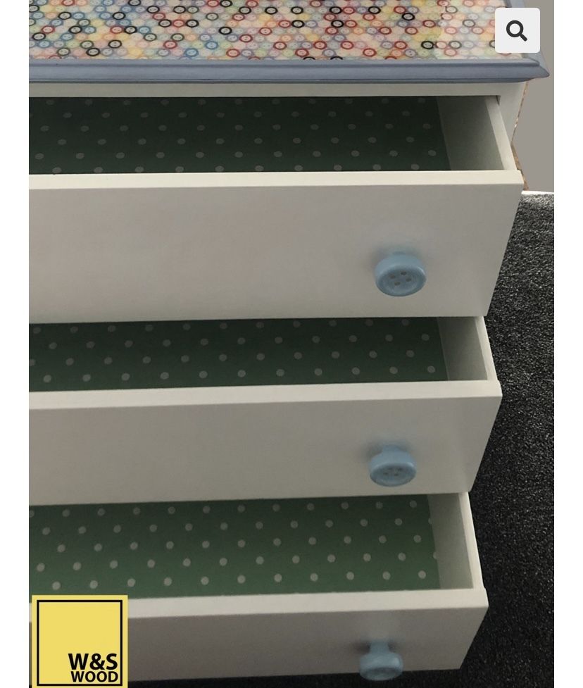 Resin Button Top White Chest Of Drawers photo furniture