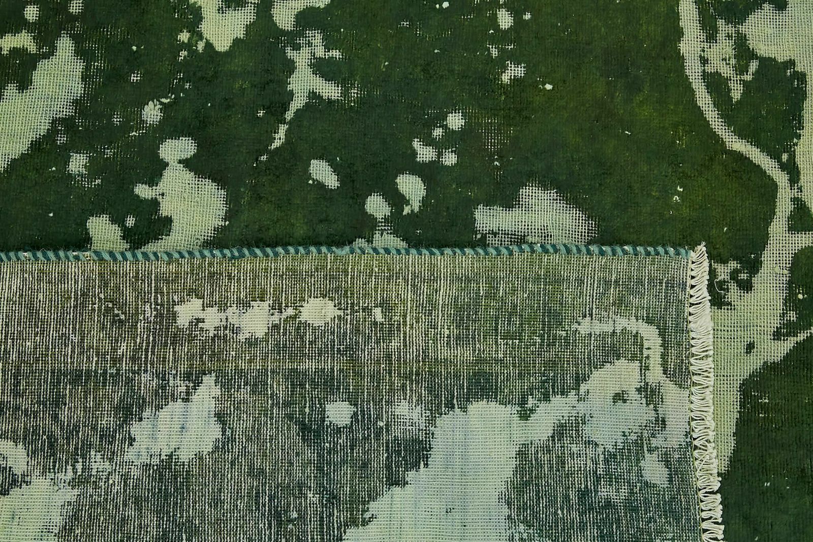 Handmade Green Overdyed Large Area Rug  374 Cm X 262 Cm photo buy