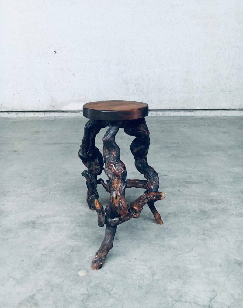 1950's Handmade Vinewood & Oak Bar Stool photo vinterior