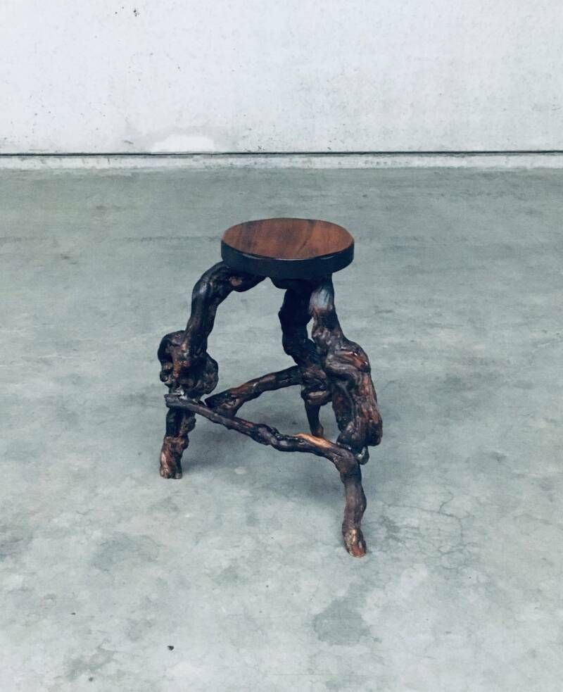 photo for sale 1950's Handmade Vinewood & Oak Bar Stool