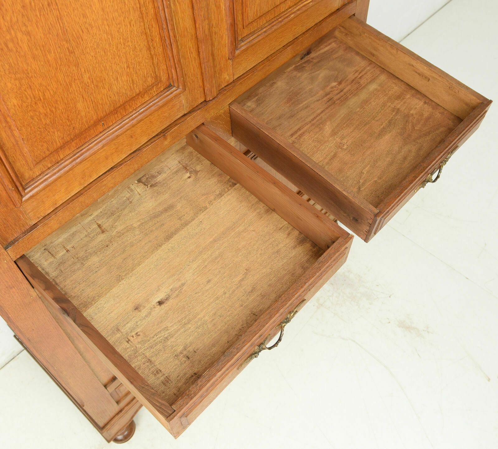 Antique! Vertiko Restored Around 1880 Solid Oak High Chest Of Drawers Oak Cabinet photo vinterior